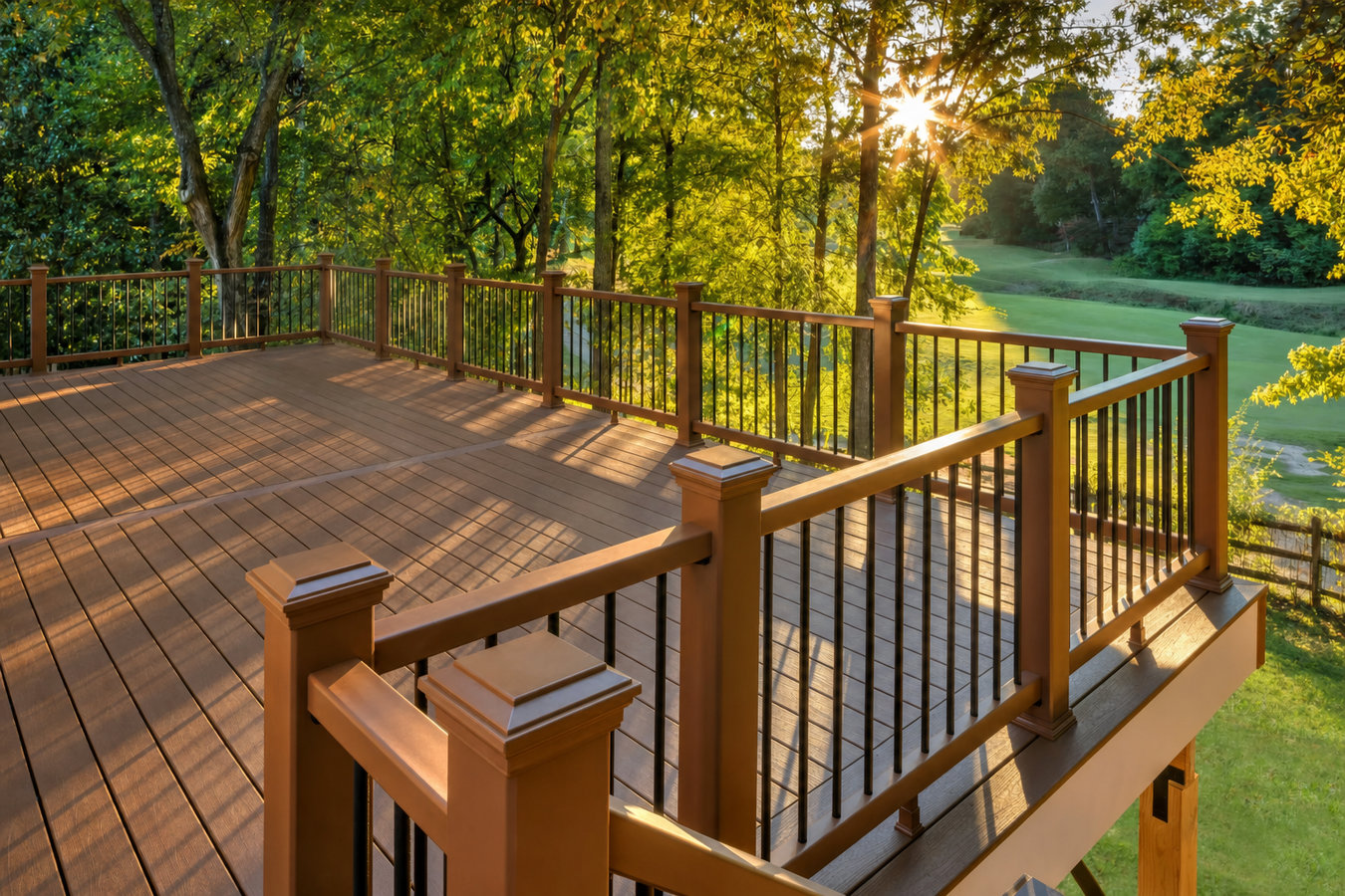 Deck railing installation
